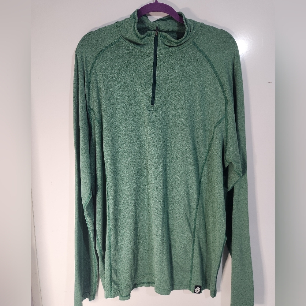 Mens REI Green Quarter-Zip Pullover, Size XXL